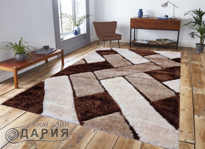 Тъкан килим 3D SHAGGY GRANDE 720 brown n
